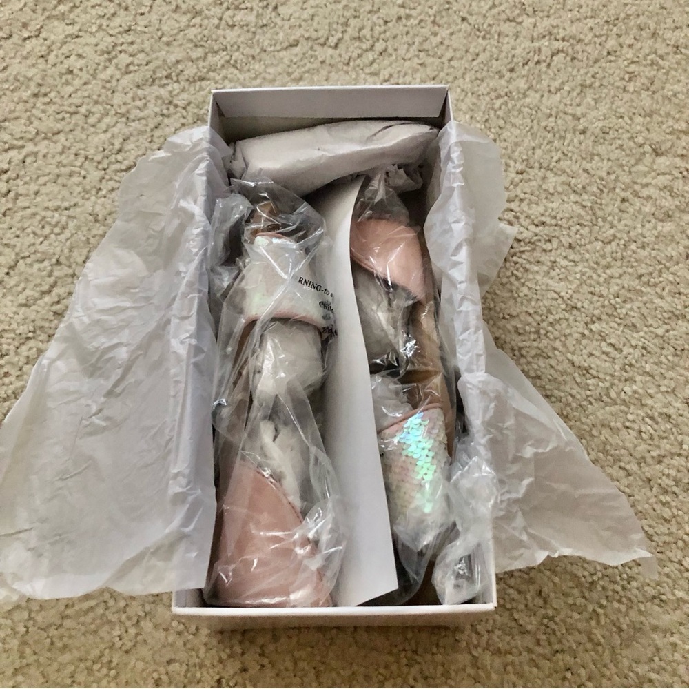 Steve Madden Women’s Sandals Sidestep Sequined Slip On Flats - Picture 14 of 14